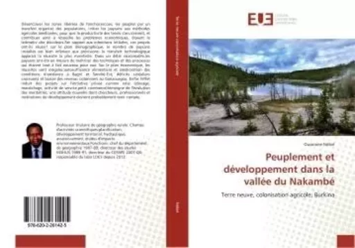 Peuplement et developpement dans la vallee du Nakambe - Ousmane Nébié - UNIV EUROPEENNE