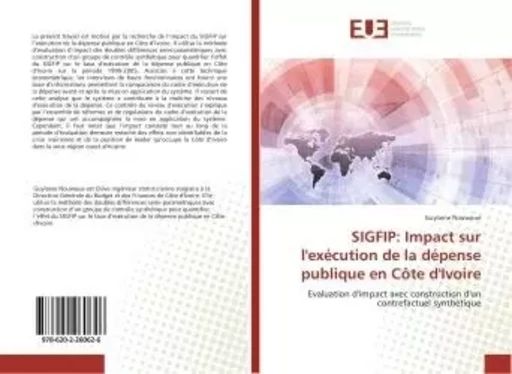 SIGFIP: Impact sur l'execution de la depense publique en cote d'Ivoire - Guylaine Nouwoue - UNIV EUROPEENNE