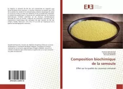 Composition biochimique de la semoule - Nassima Benahmed, - UNIV EUROPEENNE