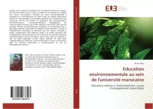 Education environnementale au sein de l'université marocaine - Ilham Zahir - UNIV EUROPEENNE