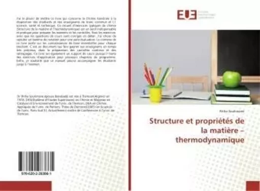 Structure et proprietes de la matiere - thermodynamique - Ritha Soulimane - UNIV EUROPEENNE