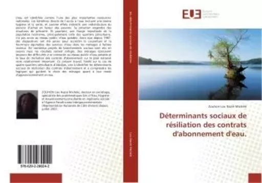 Determinants sociaux de resiliation des contrats d'abonnement d'eau. - Zouhon Michèle - UNIV EUROPEENNE