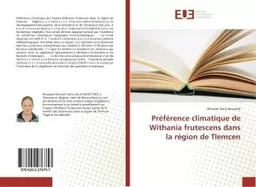 Préférence climatique de Withania frutescens dans la région de Tlemcen