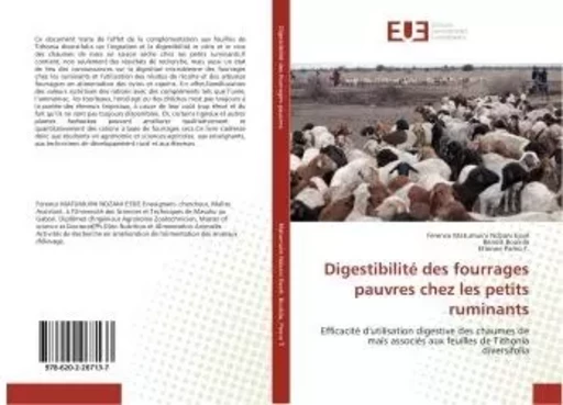 Digestibilité des fourrages pauvres chez les petits ruminants - Férence Matumuini Ndzani Essié - UNIV EUROPEENNE