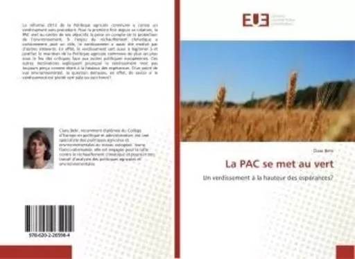 La PAC se met au vert - Clara Behr - UNIV EUROPEENNE