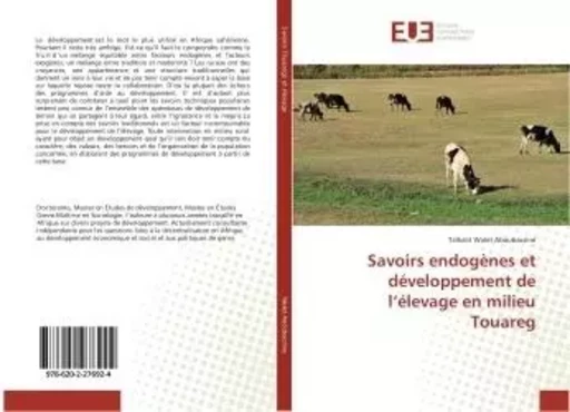 Savoirs endogènes et développement de l'élevage en milieu Touareg - Talkalit Walet Aboubacrine - UNIV EUROPEENNE