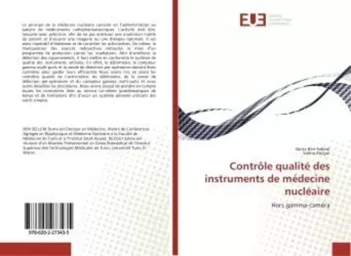 Contrôle qualité des instruments de médecine nucléaire - Dorra Ben Sellem - UNIV EUROPEENNE