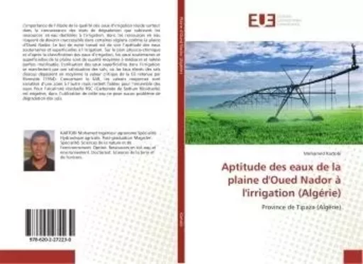 Aptitude des eaux de la plaine d'Oued Nador à l'irrigation (Algérie) - Mohamed Kartobi - UNIV EUROPEENNE