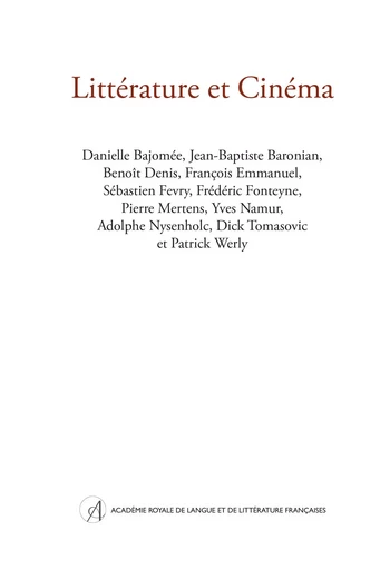 Littérature et Cinéma -  - ARLLF