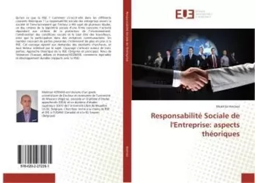 Responsabilité Sociale de l'Entreprise: aspects théoriques - Mokhtar Kermas - UNIV EUROPEENNE