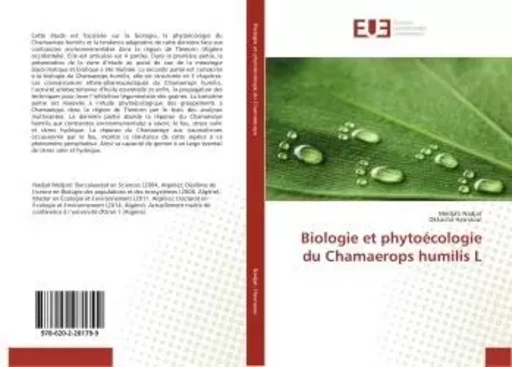 Biologie et phytoecologie du Chamaerops humilis L - Médjati Nadjat - UNIV EUROPEENNE