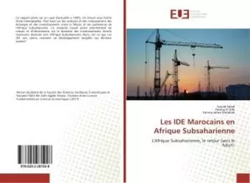 Les IDE Marocains en Afrique Subsaharienne - Souad Sdadi - UNIV EUROPEENNE