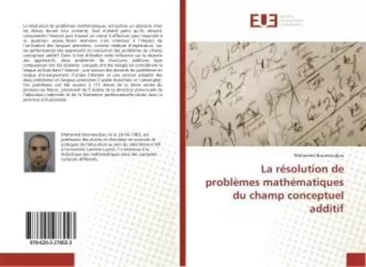 La resolution de problemes mathematiques du champ conceptuel additif - Mohamed Boumoudjou - UNIV EUROPEENNE