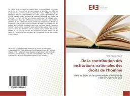 De la contribution des institutions nationales des droits de l'homme