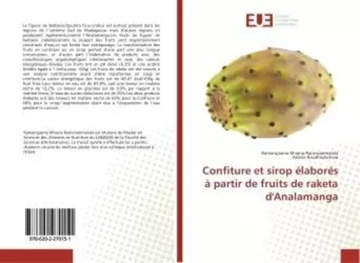 Confiture et sirop elabores A partir de fruits de raketa d'Analamanga - Ramarojaona Ranivoarimalala - UNIV EUROPEENNE