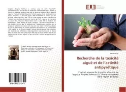 Recherche de la toxicité aiguë et de l'activité antipyrétique