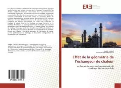 Effet de la geometrie de l'echangeur de chaleur - Zoubir Bekkari - UNIV EUROPEENNE