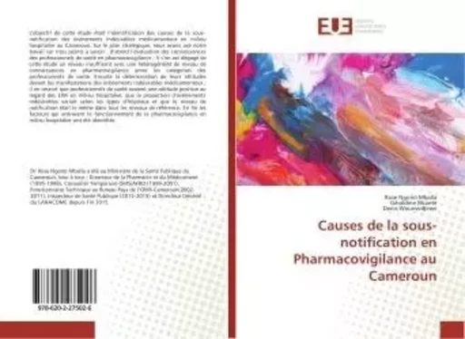 Causes de la sous-notification en Pharmacovigilance au Cameroun - Rose Ngono Mballa - UNIV EUROPEENNE