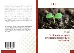 Fertilité du sol après amendements de boues résiduaires