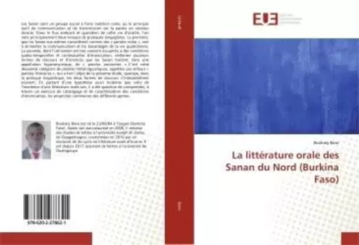 La littérature orale des Sanan du Nord (Burkina Faso) - Boukary Boro - UNIV EUROPEENNE