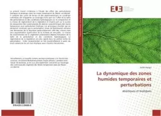 La dynamique des zones humides temporaires et perturbations - Sahib Nargis - UNIV EUROPEENNE