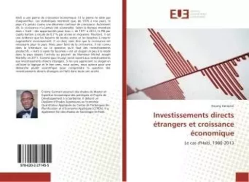 Investissements directs étrangers et croissance économique - Enomy Germain - UNIV EUROPEENNE