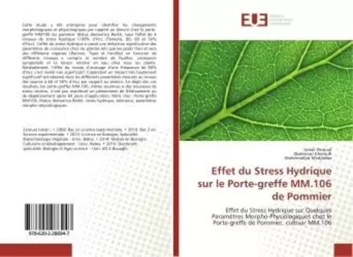 Effet du Stress Hydrique sur le Porte-greffe MM.106 de Pommier - Ismail Zeroual - UNIV EUROPEENNE