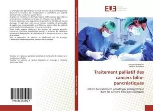 Traitement palliatif des cancers bilio-pancréatiques - Rim Benabdeslam - UNIV EUROPEENNE