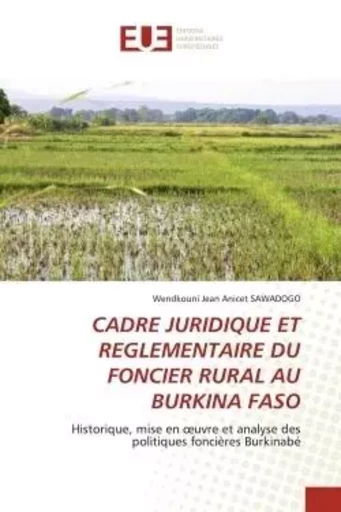 CADRE JURIDIQUE ET REGLEMENTAIRE DU FONCIER RURAL AU BURKINA FASO - Wendkouni Jean Anicet SAWADOGO - UNIV EUROPEENNE