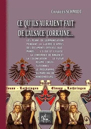 Ce qu'ils auraient fait de l'Alsace-Lorraine...