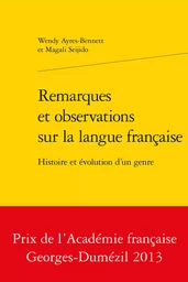 Remarques et observations sur la langue française