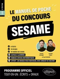 Le Manuel de POCHE du concours SESAME (Programme officiel : écrits + oraux)