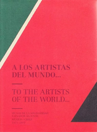 TO THE ARTISTS OF THE WORLD /ANGLAIS/ESPAGNOL -  - RM EDITORIAL