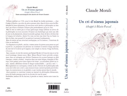 Un Cri D'Oiseau Japonais, Echappe A Blaise Pascal - Claude Morali - H DIFFUSION