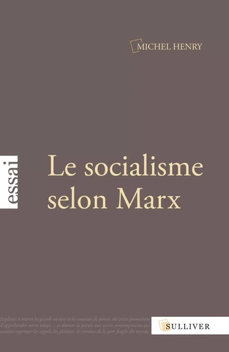 Le Socialisme Selon Marx -  henry michel - SULLIVER