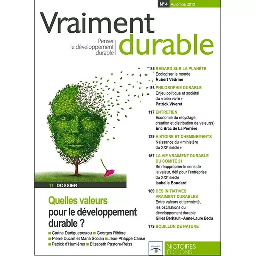 Vraiment durable N4. Quelles valeurs pour le développement durable ? -  Collectif - EDISENS