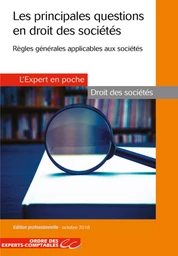 Les principales questions en droit des sociétés