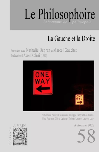 Le Philosophoire N°58 : La Gauche et la Droite - Hiver 2023 -  Collectif - PHILOSOPHOIRE