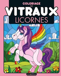 Coloriage de vitraux - Licornes