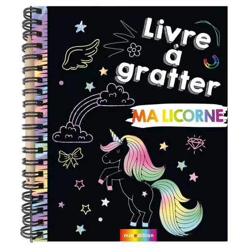 Mini livre à gratter - Ma Licorne - Jennifer WILDERICH-LANG - MINEDITION