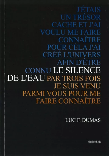 Le silence de l'eau - LUC F. DUMAS - OPEC