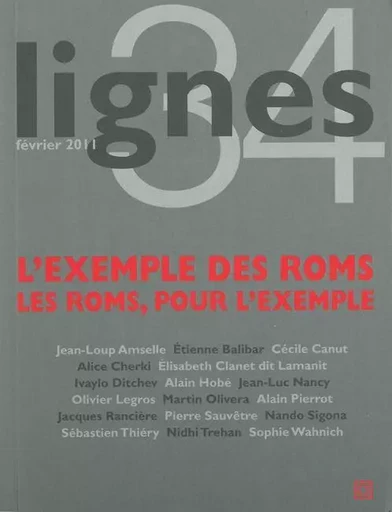 Revue Lignes N°34 -  Collectif - Nouvelles Éditions Lignes