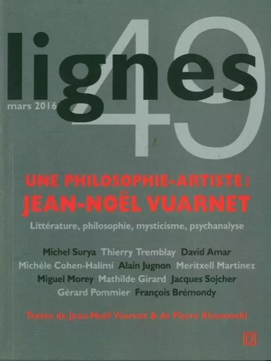 Revue Lignes N°49 -  Collectif - Nouvelles Éditions Lignes