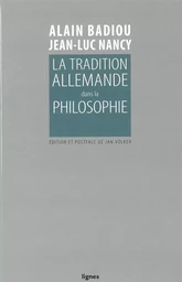 La Tradition allemande dans la philosophie