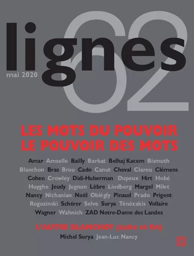 Revue Lignes N°62 - Collectif Collectif - Nouvelles Éditions Lignes