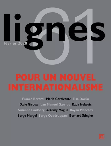 Revue Lignes n°61 - Collectif Collectif - Nouvelles Éditions Lignes