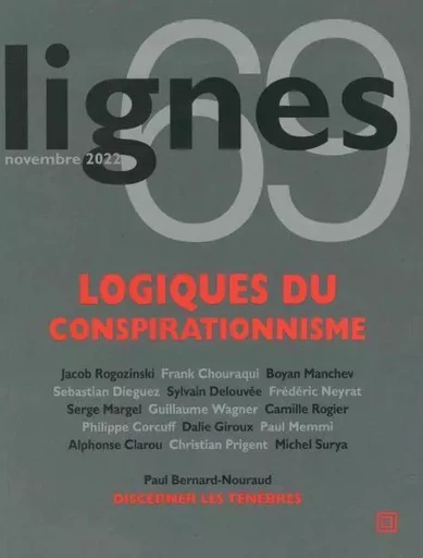 Revue Lignes N°69 - Collectif Collectif - Nouvelles Éditions Lignes