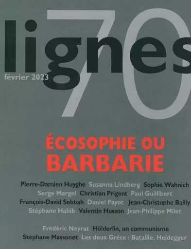 Revue Lignes N°70 - Collectif Collectif - Nouvelles Éditions Lignes