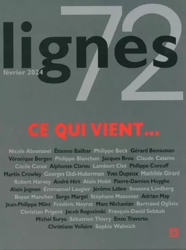 Revue Lignes N°72 - Collectif Collectif - Nouvelles Éditions Lignes