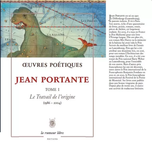 Œuvres Poétiques Tome 1 - Jean Portante - Jean PORTANTE - RUMEUR LIBRE